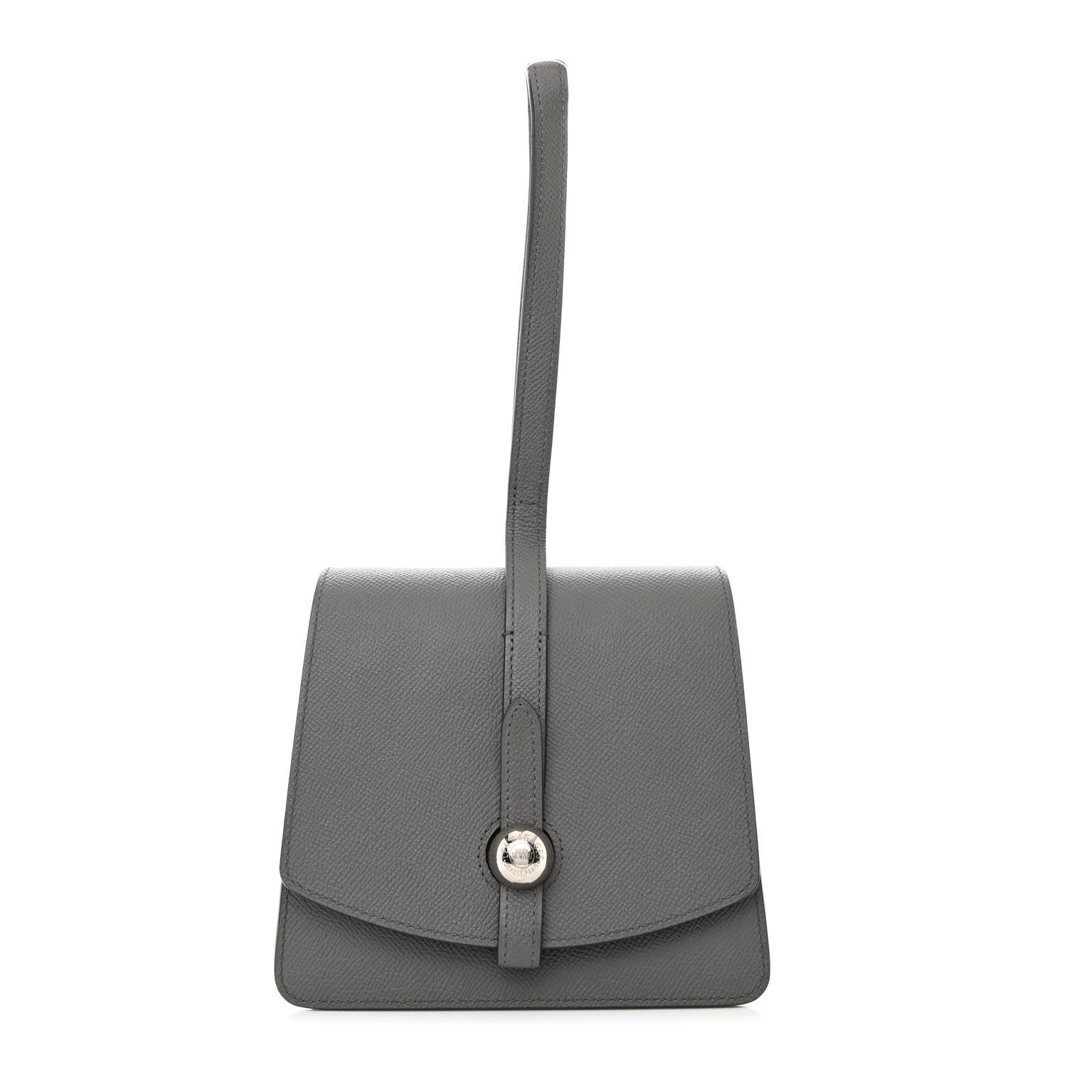 Moynat Carat Calfskin Madeleine Clutch Gray Blue 1 of 9