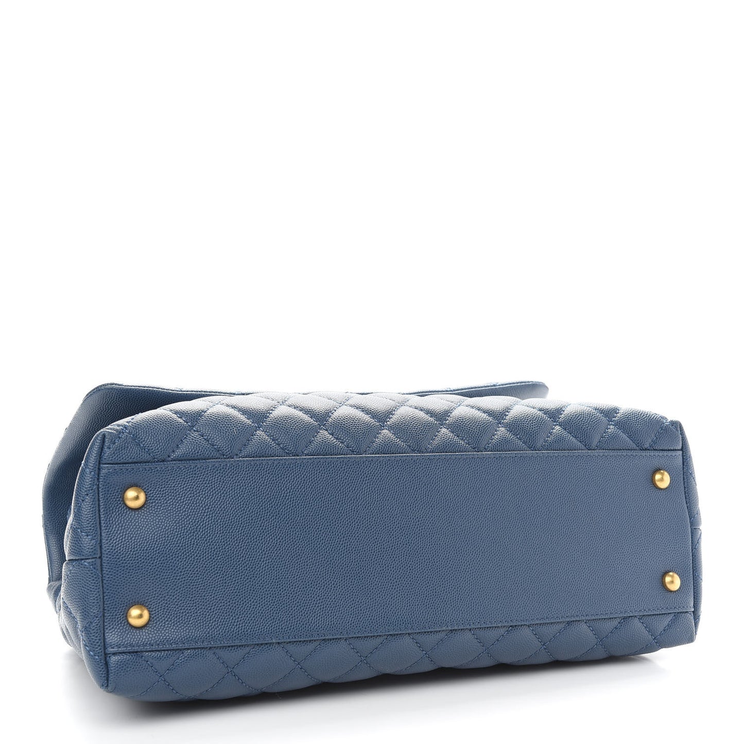 Caviar Quilted Medium Coco Handle Flap Blue