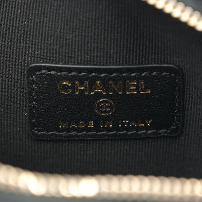 Chanel Lambskin Quilted CC In Love Heart Clutch With Chain Black 6 of 11