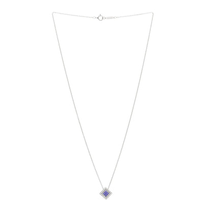 Tiffany Platinum Diamond Tanzanite Pendant Necklace 3 of 4