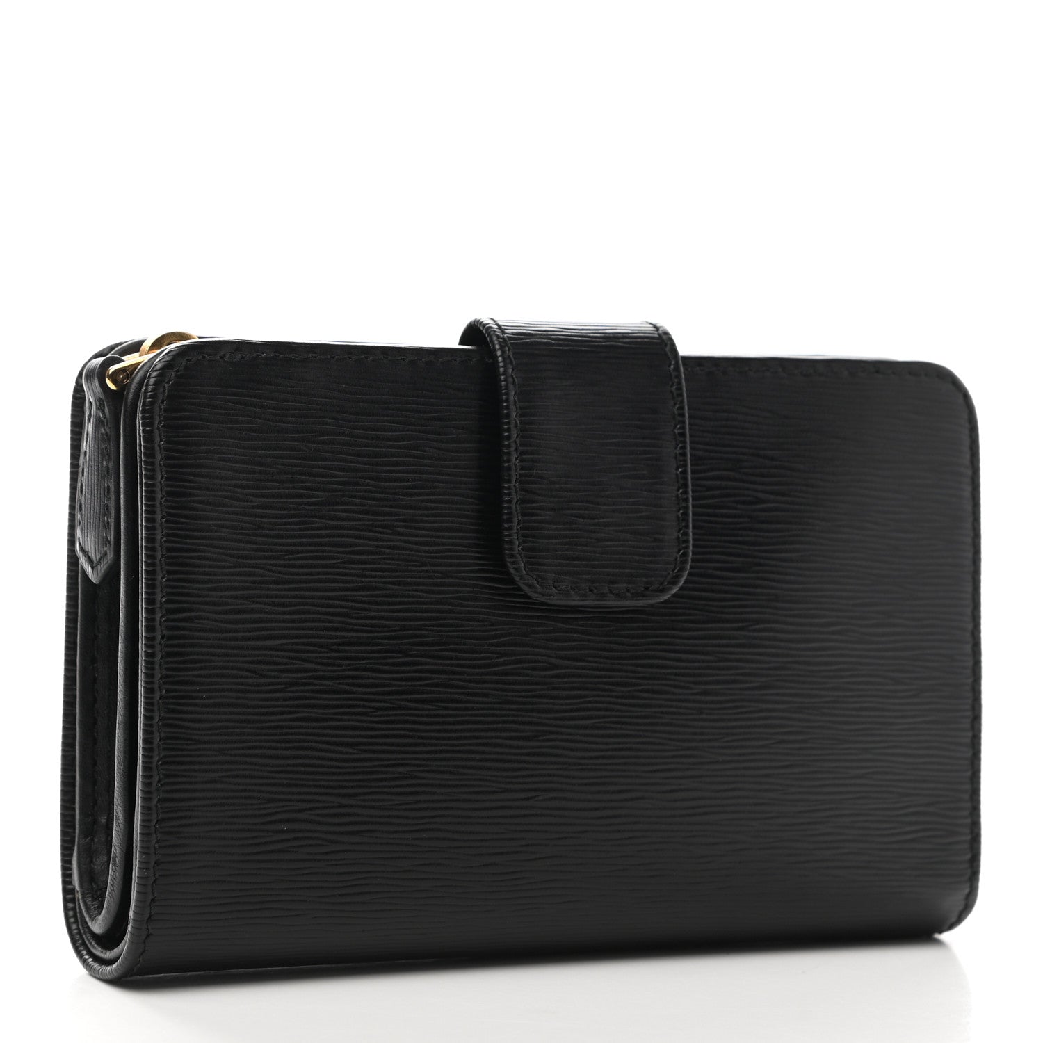 Prada Vitello Move Metal Compact Wallet Black 3 of 7