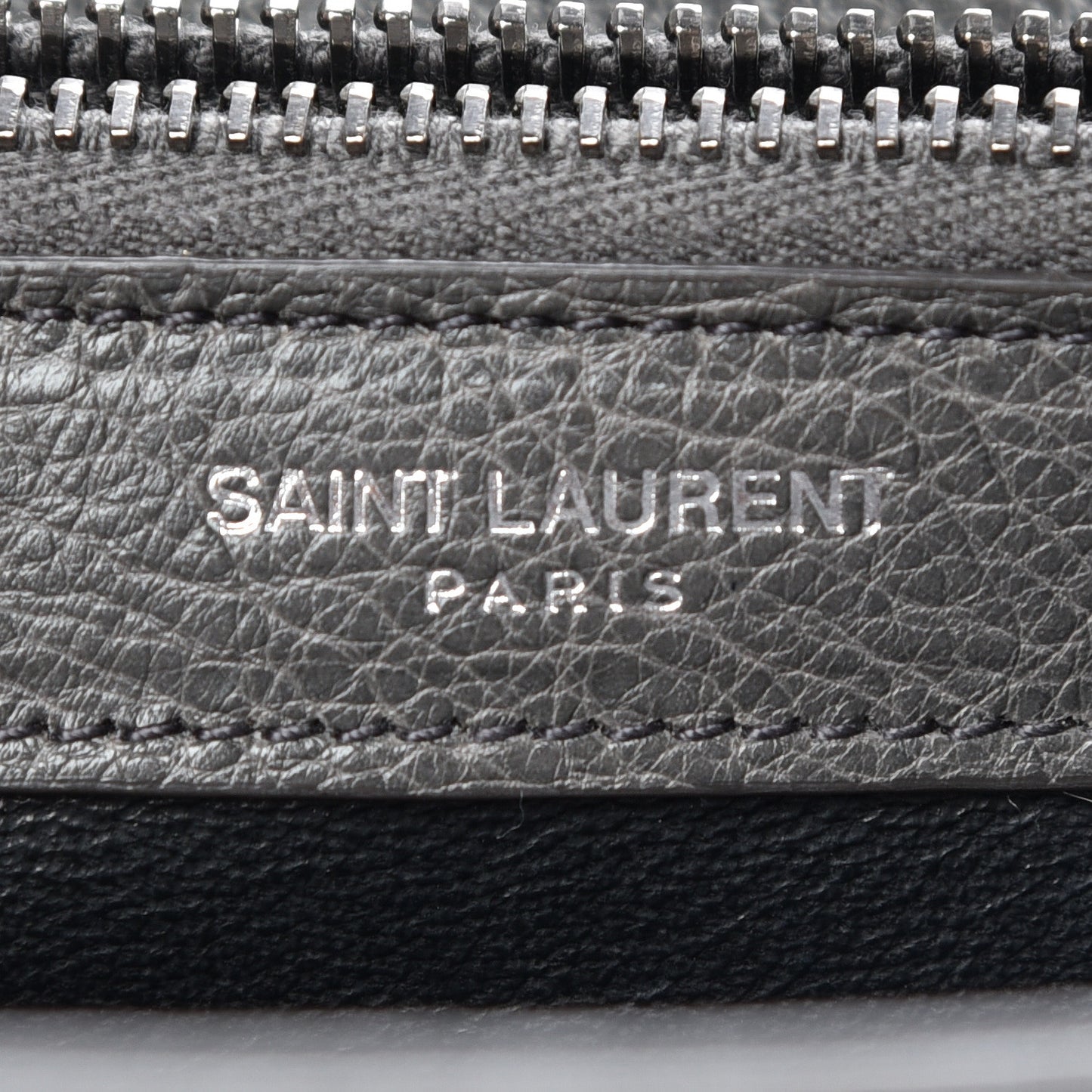 Sheepskin Matelasse Chevron Monogram Large College Satchel Dark Anthracite