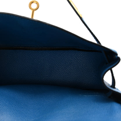 Hermes Courchevel Kelly Banana Belt Bag Bleu France 5 of 6