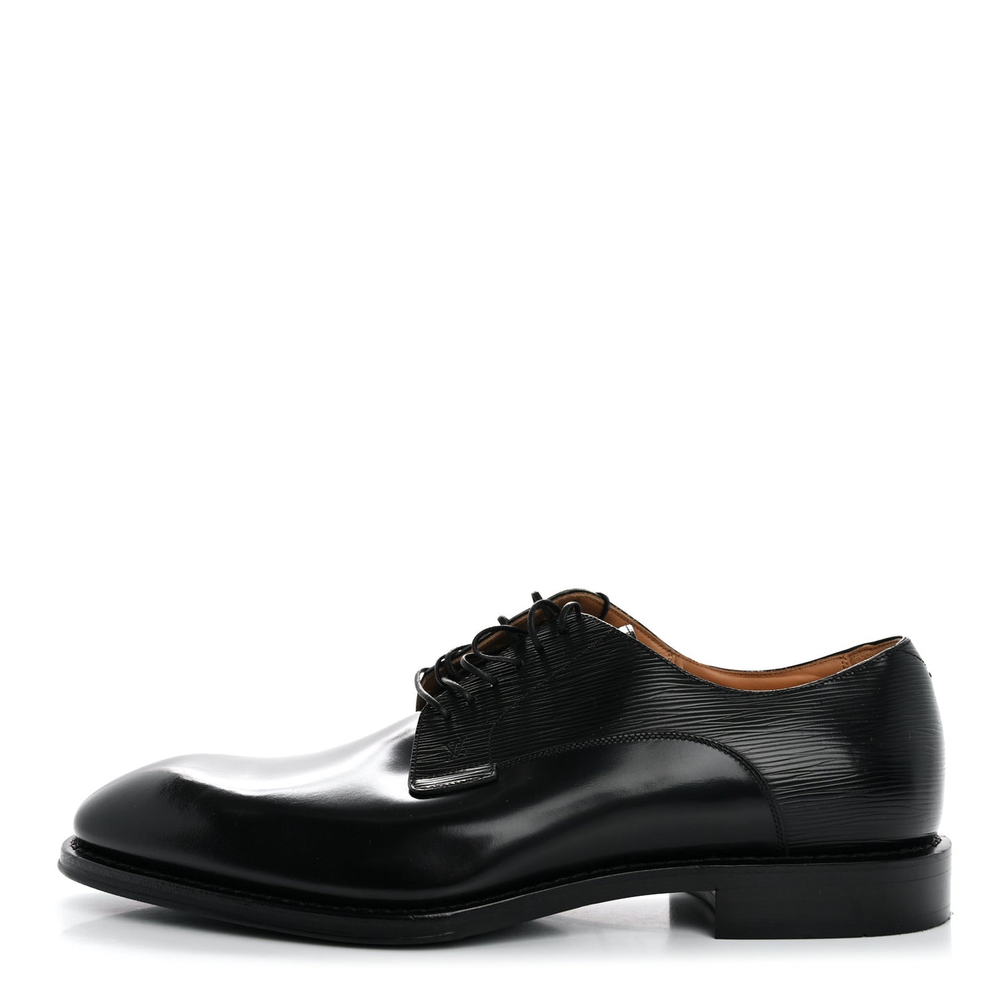 Epi Calfskin Mens Kensington Derby Lace Up Shoes 7.5 Black