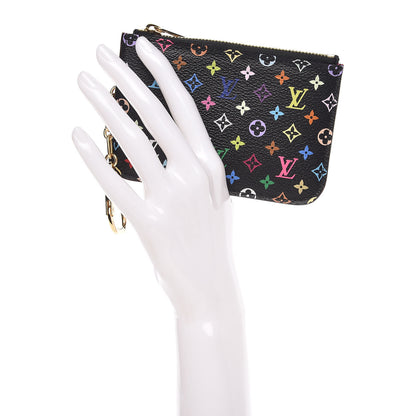 Louis Vuitton Monogram Multicolor Key Pouch Black Grenade 2 of 8