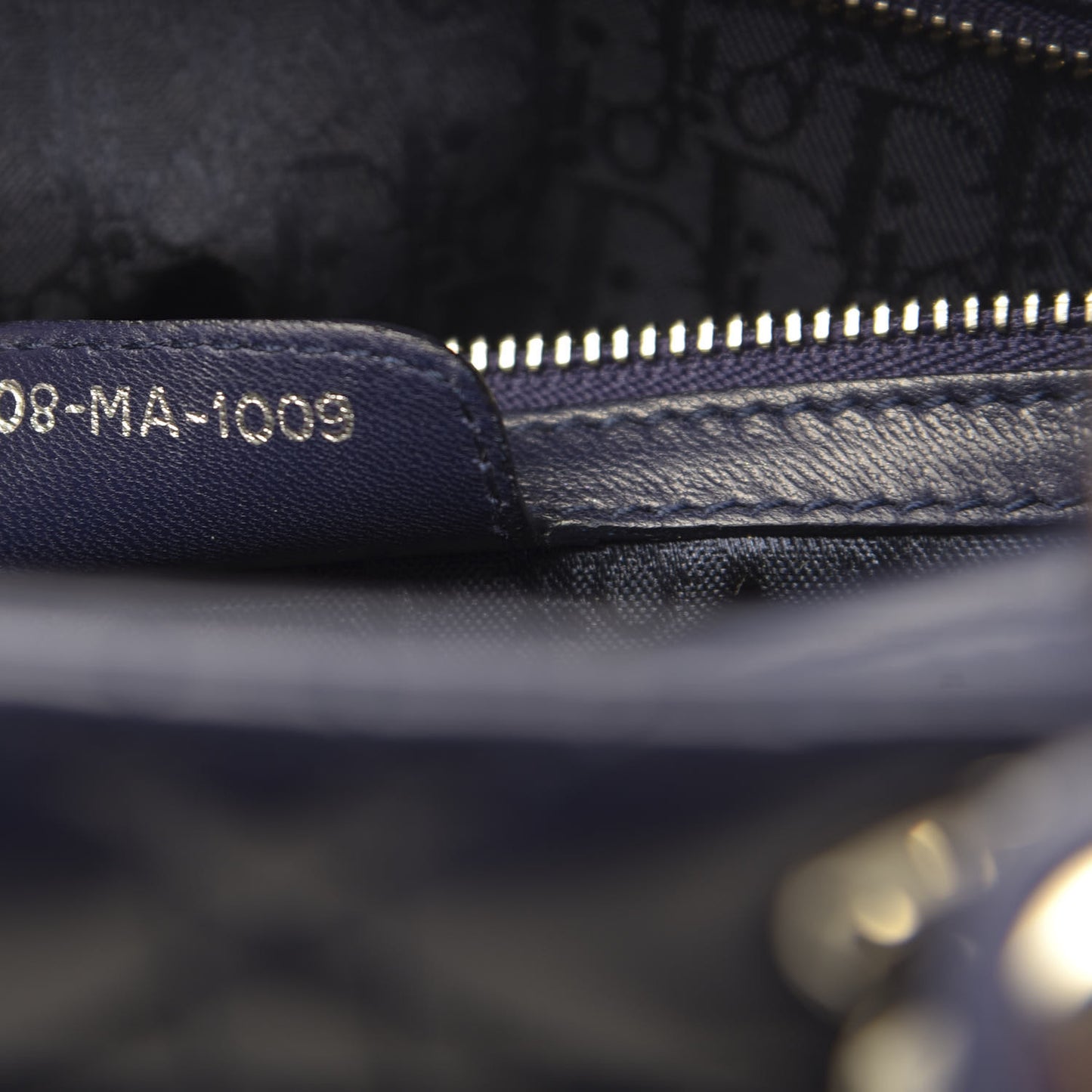 Lambskin Cannage Large Lady Dior Blue