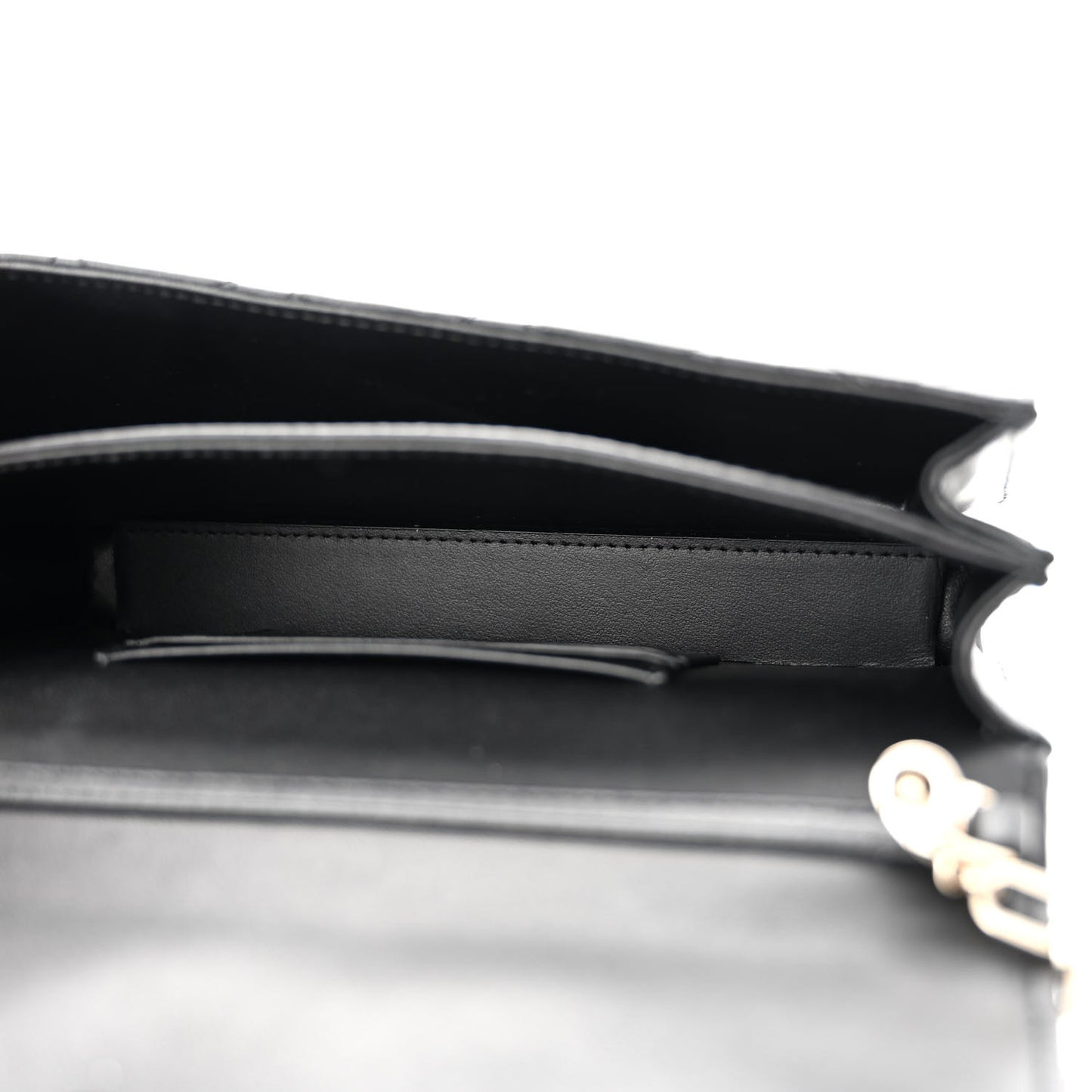 Lambskin Cannage Lady Dior Phone Pouch Black