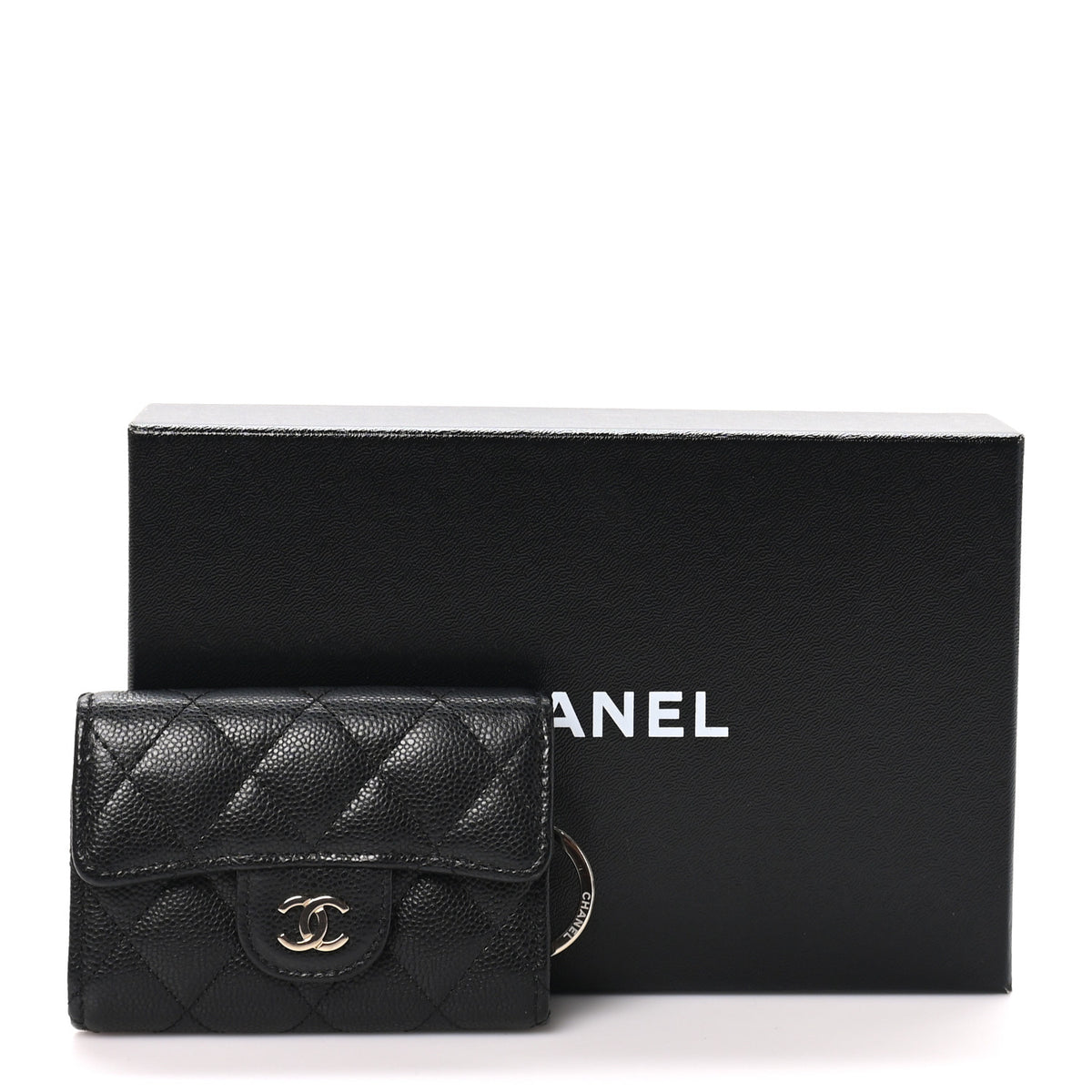 Chanel Caviar Quilted Classic 4 Key Holder Wallet Black 9 of 9