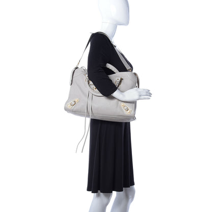 Balenciaga Chevre Gold Metallic Edge Hardware City Gris Clair Gris Perle 2 of 13