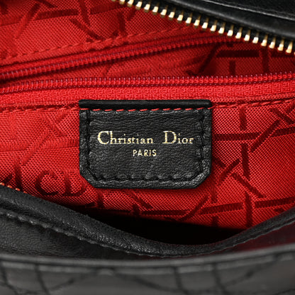Christian Dior Lambskin Cannage Medium Lady Dior Black 6 of 19