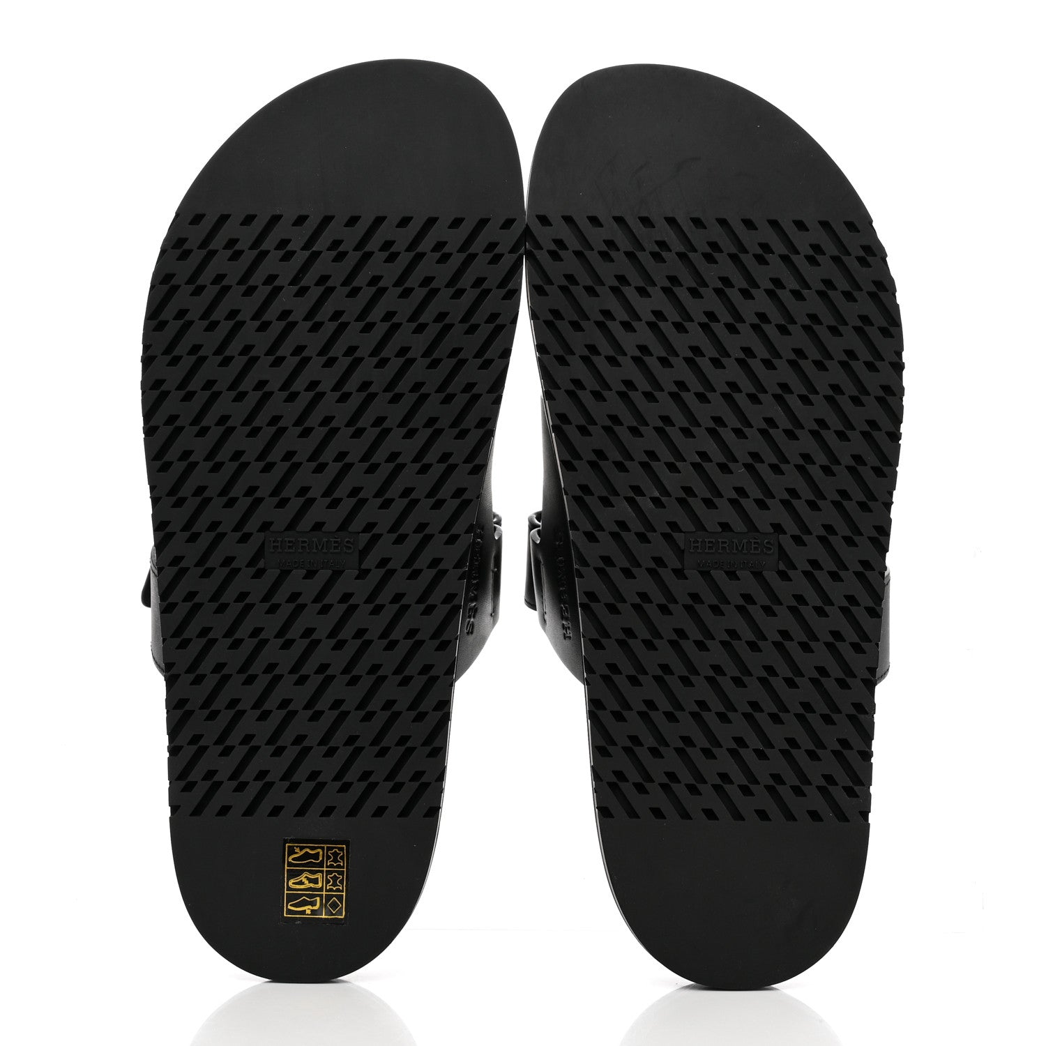 Hermes Calfskin Womens Chypre Sandals 40.5 Black 5 of 9