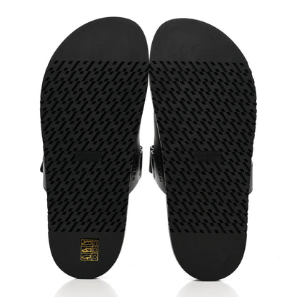 Hermes Calfskin Womens Chypre Sandals 40.5 Black 5 of 9