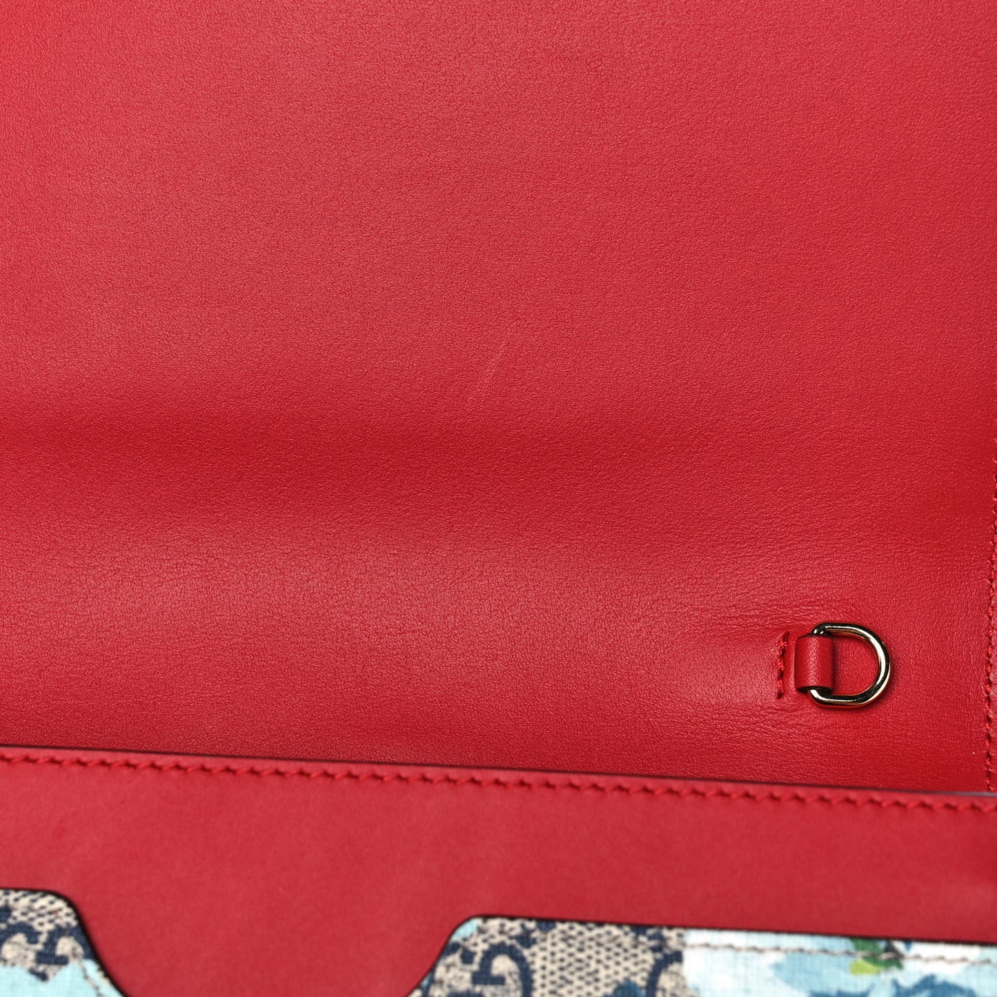 GG Supreme Monogram Blooms Chain Wallet Blue