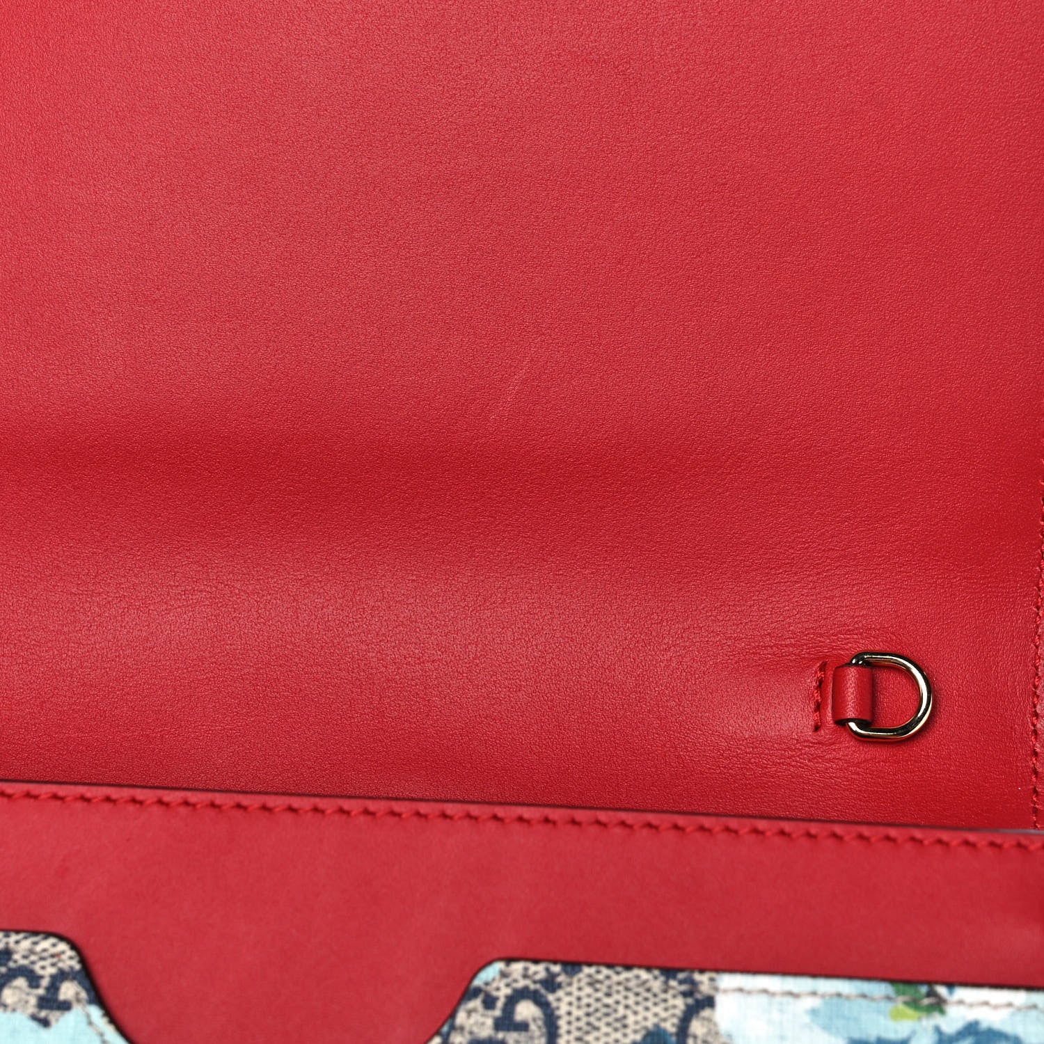 Gucci GG Supreme Monogram Blooms Chain Wallet Blue 10 of 12