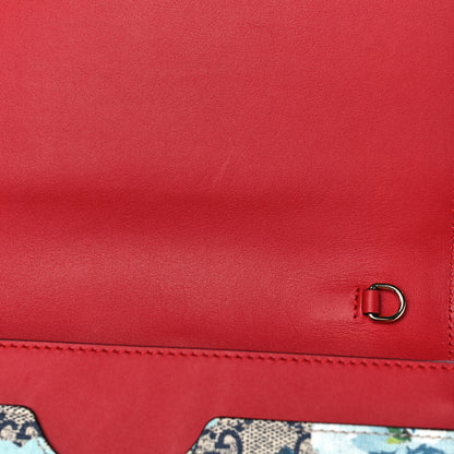 Gucci GG Supreme Monogram Blooms Chain Wallet Blue 10 of 12