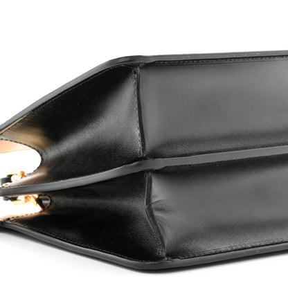Fendi Vitello King Luxor Shiny Nappa Medium Peekaboo I SEE U East West Satchel Black Light Rose 8 of 9