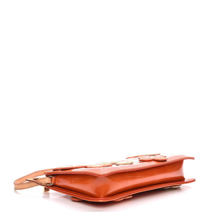 Louis Vuitton Vernis Lexington Fleurs Pochette Orange 4 of 9