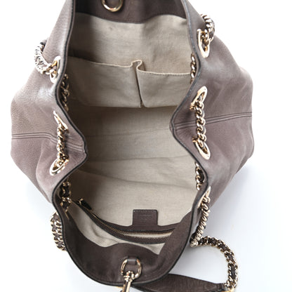 Gucci Vitello Range Medium Soho Chain Shoulder Bag Grey Field 5 of 9