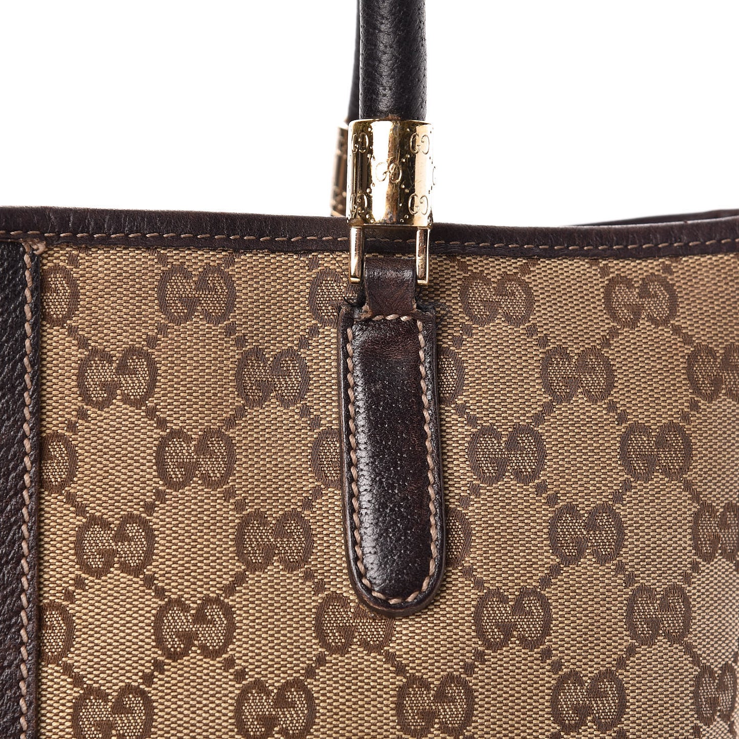 Monogram Web Tote Brown