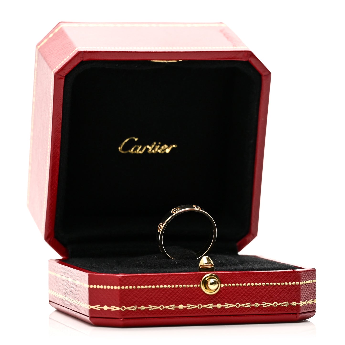 18K Yellow Gold 3.5mm LOVE Wedding Band Ring 55 7.25