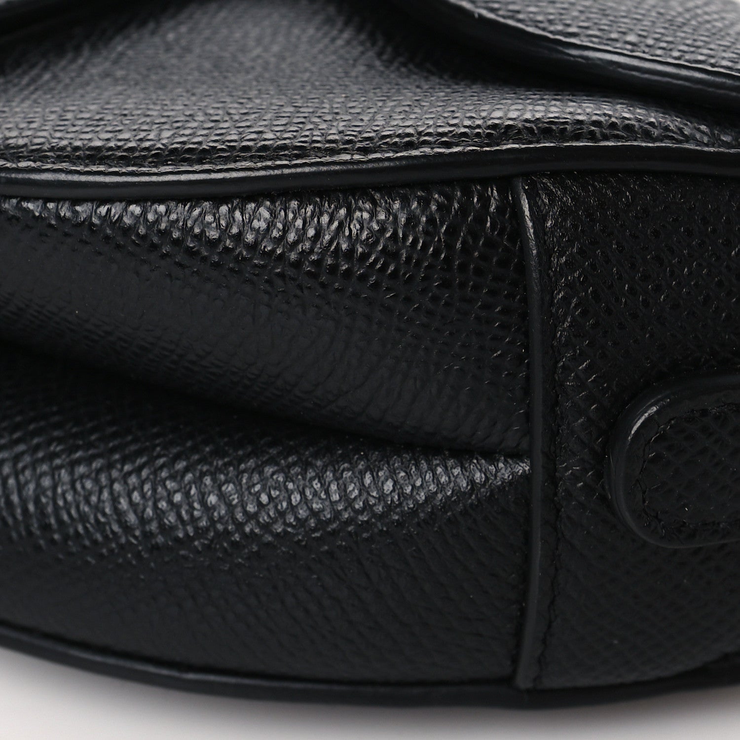 Christian Dior Grained Calfskin Mini Saddle Bag Black 8 of 8
