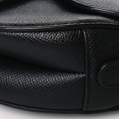 Christian Dior Grained Calfskin Mini Saddle Bag Black 8 of 8