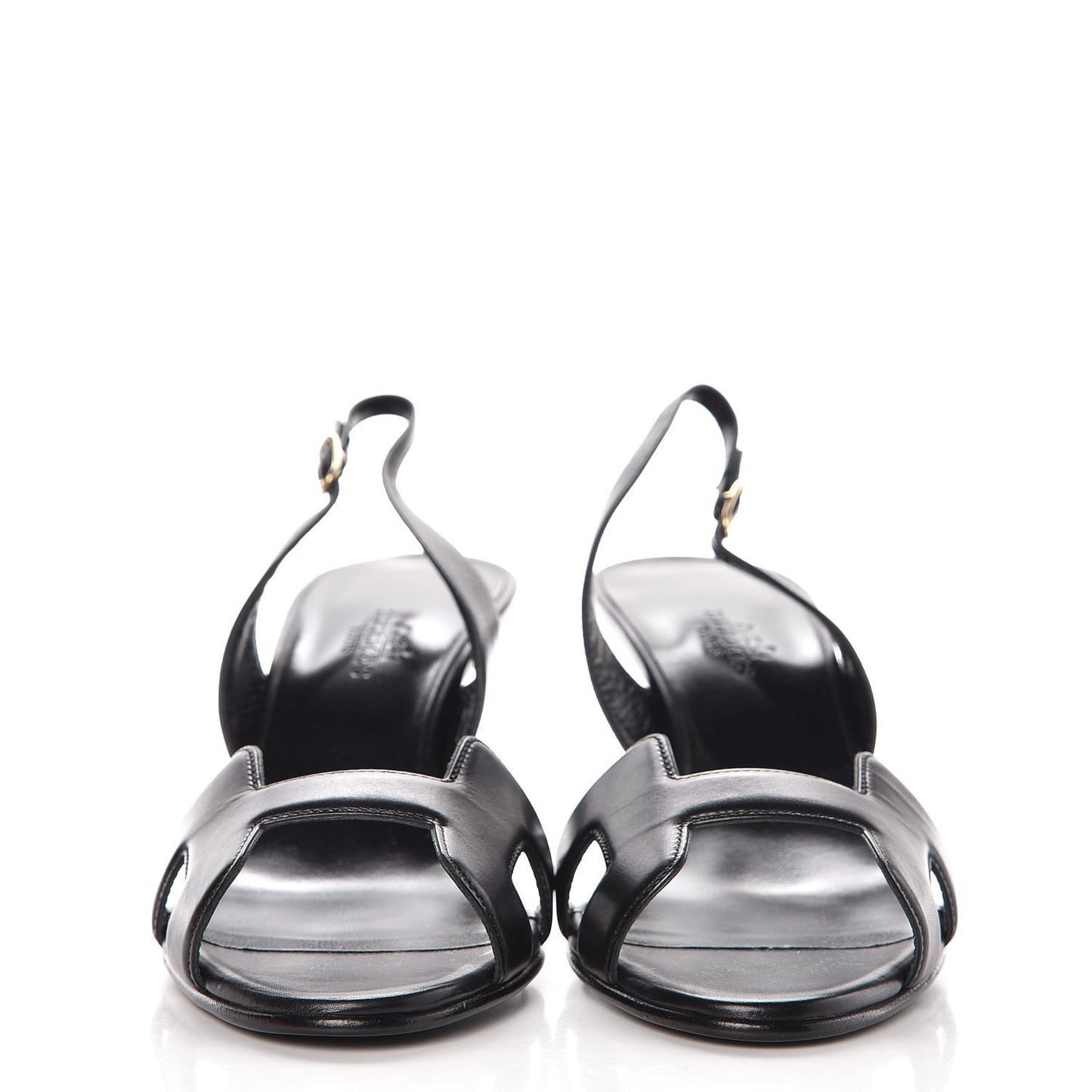 Calfskin Night 70 Slingback Sandals 38.5 Black