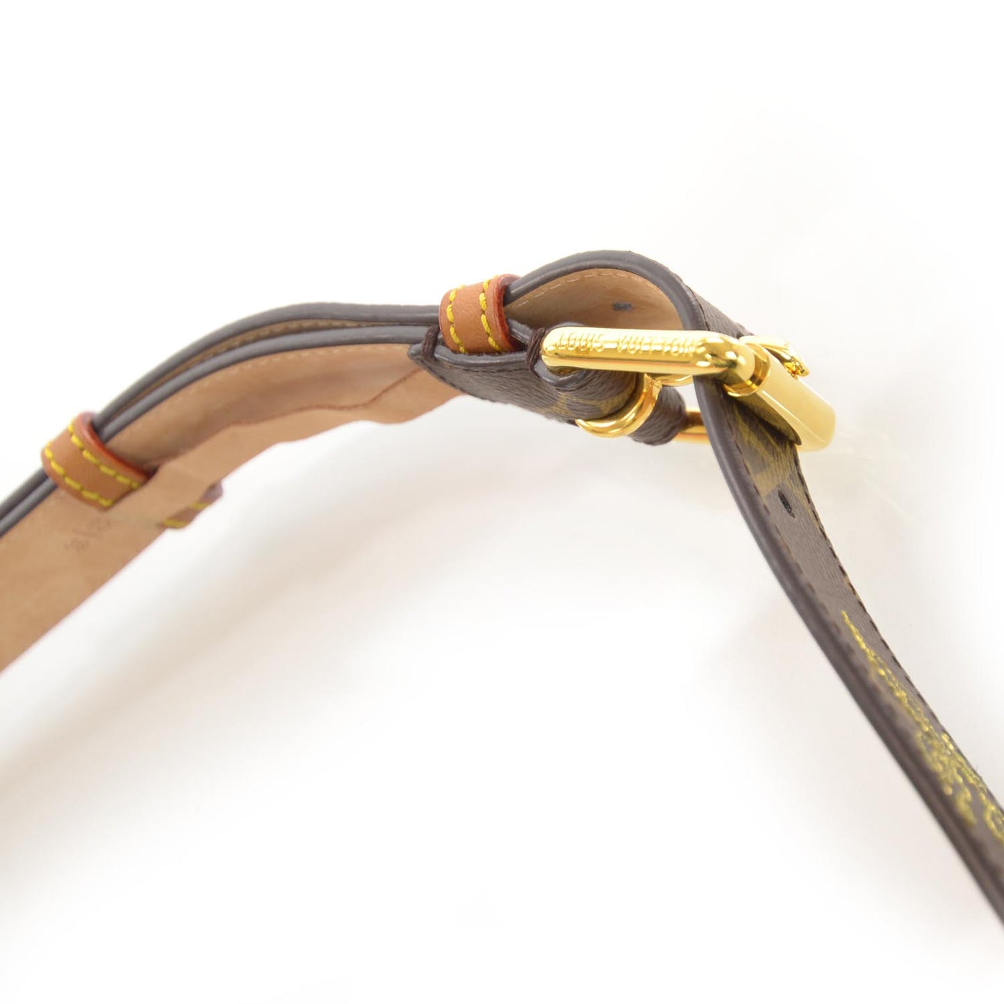 Monogram Dentelle Belt w Gold Buckle 90 36