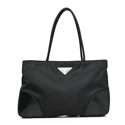 Prada Calfskin Tessuto Nylon Easy Shoulder Bag Black 1 of 11