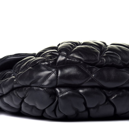 Chanel Lambskin Bubble Quilt Flap Bag Black 8 of 9