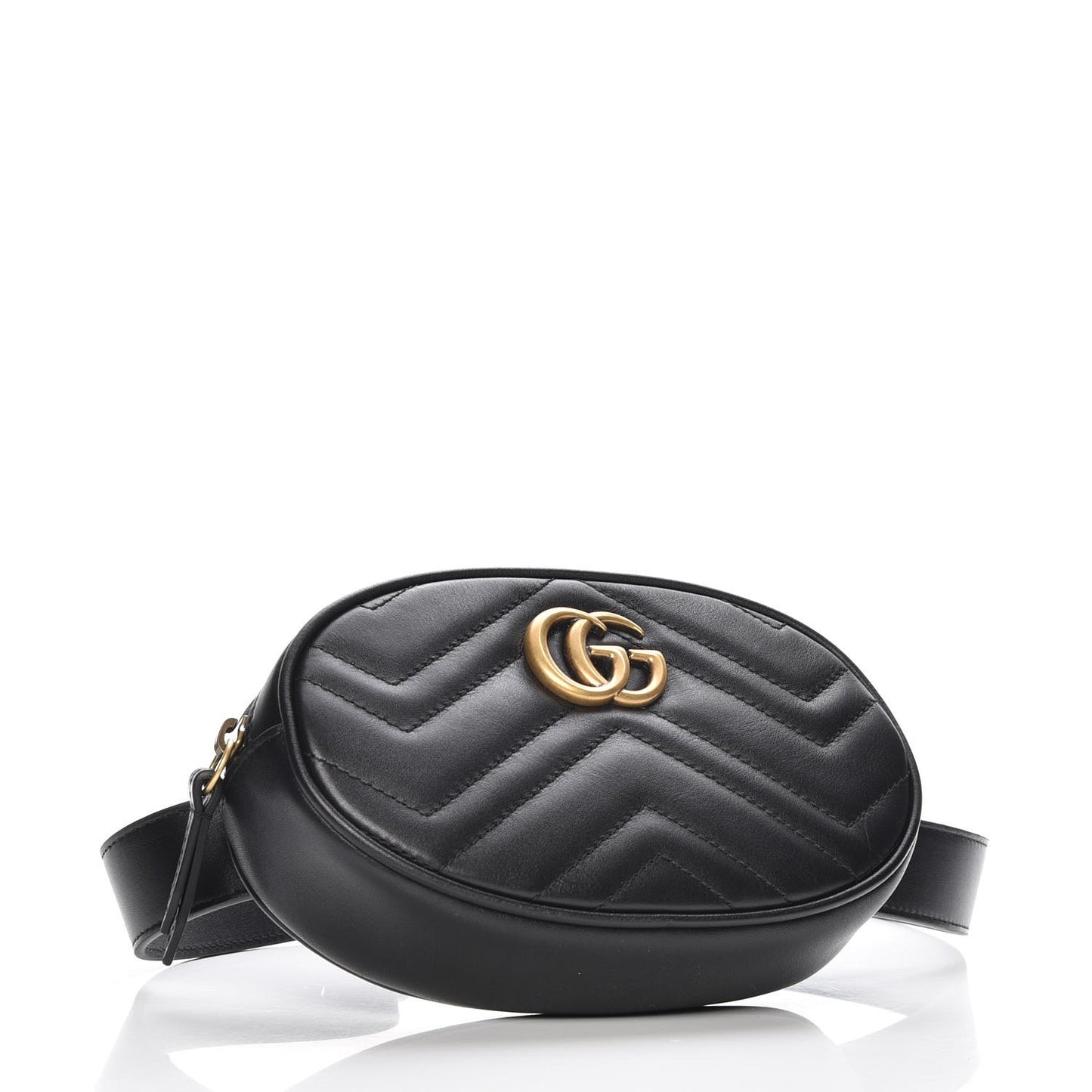 Calfskin Matelasse GG Marmont Belt Bag 85 34 Black