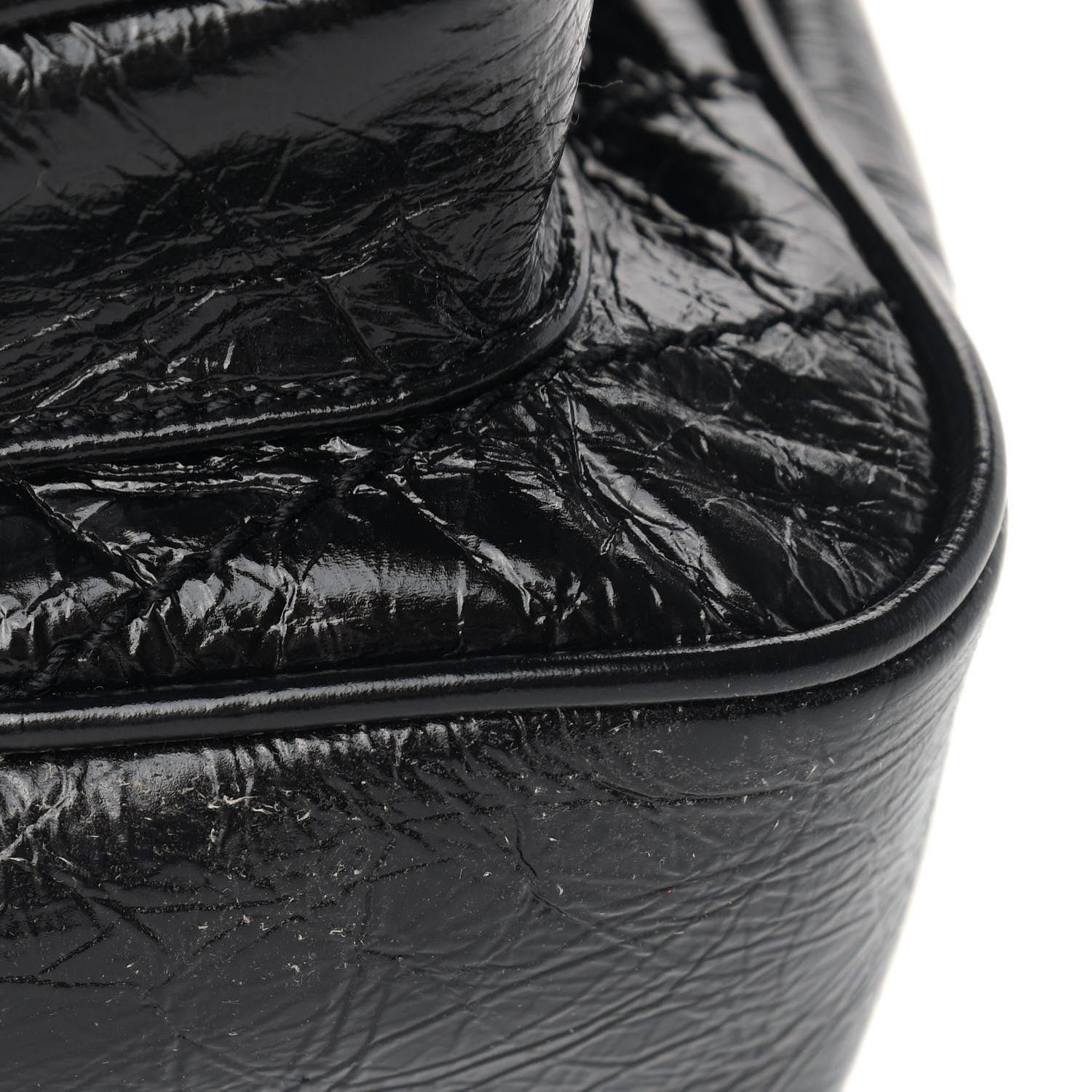 Saint Laurent Crinkled Calfskin Matelasse Monogram Baby Niki Chain Satchel Black 10 of 10