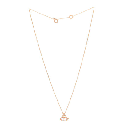 Bulgari 18K Rose Gold Diamond Divas' Dream Openwork Pave Pendant Necklace 3 of 6