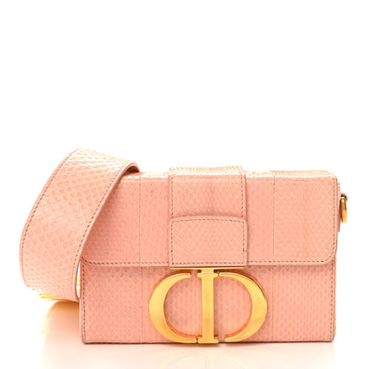 Christian Dior Snakeskin 30 Montaigne Box Bag Rose Clair 1 of 11