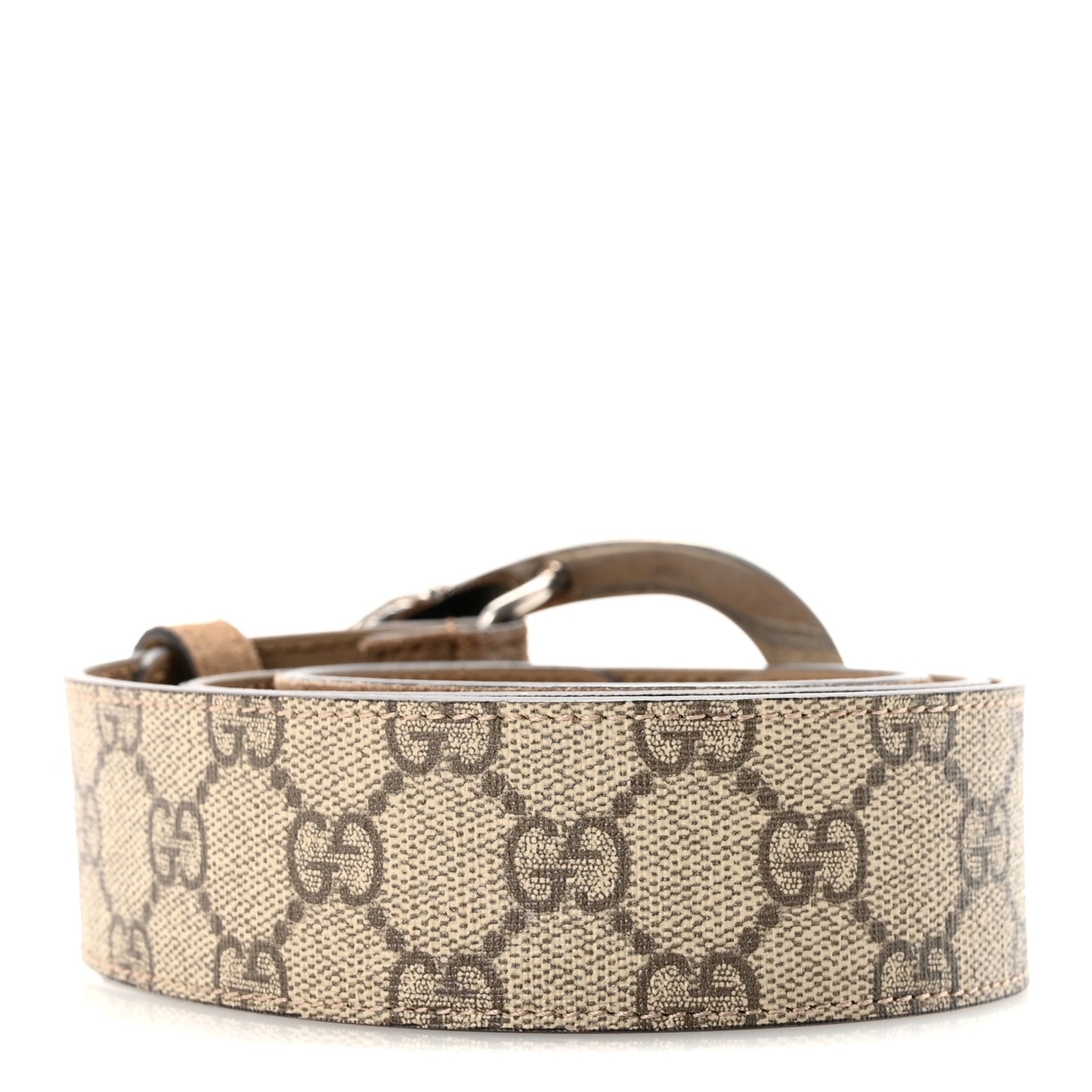 GG Supreme Monogram Suede Dionysus 40mm Belt 80 32 Beige Taupe