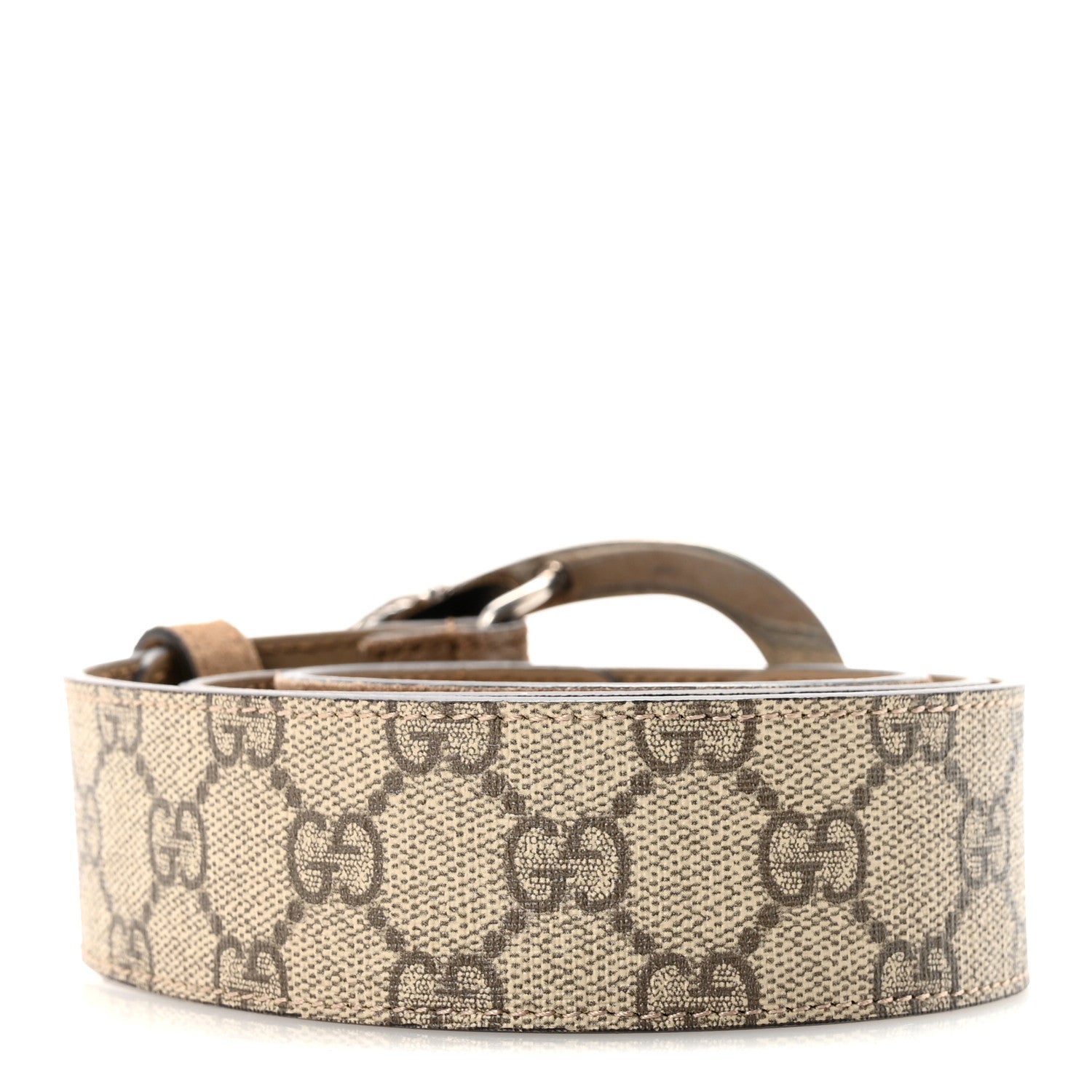 Gucci GG Supreme Monogram Suede Dionysus 40mm Belt 80 32 Beige Taupe 2 of 5
