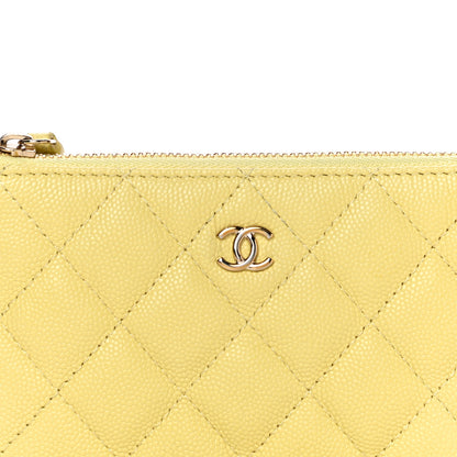 Chanel Caviar Quilted Small Cosmetic Case Yellow 8 of 11