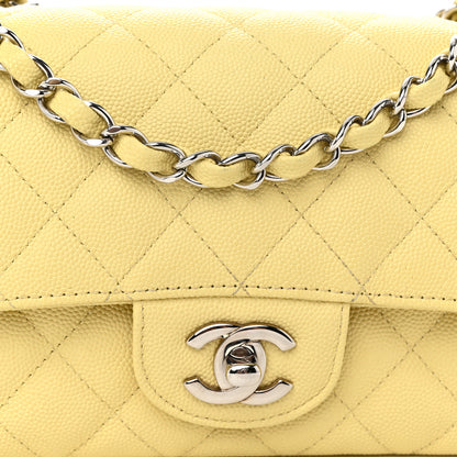 Chanel Caviar Quilted Mini Rectangular Flap Light Yellow 8 of 13