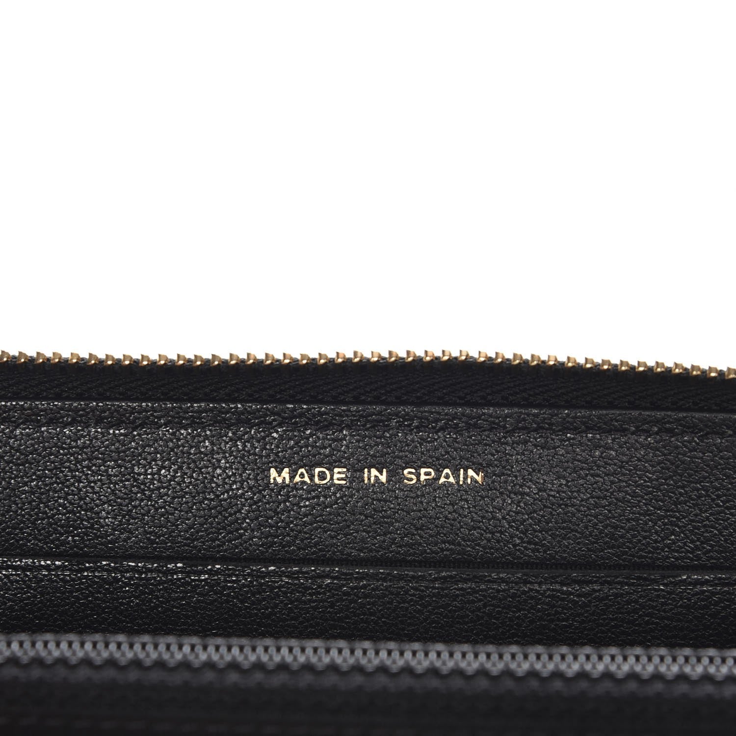 Chanel Sheepskin Chevron Quilted Mademoiselle Vintage Zip Around Wallet Black 6 of 9