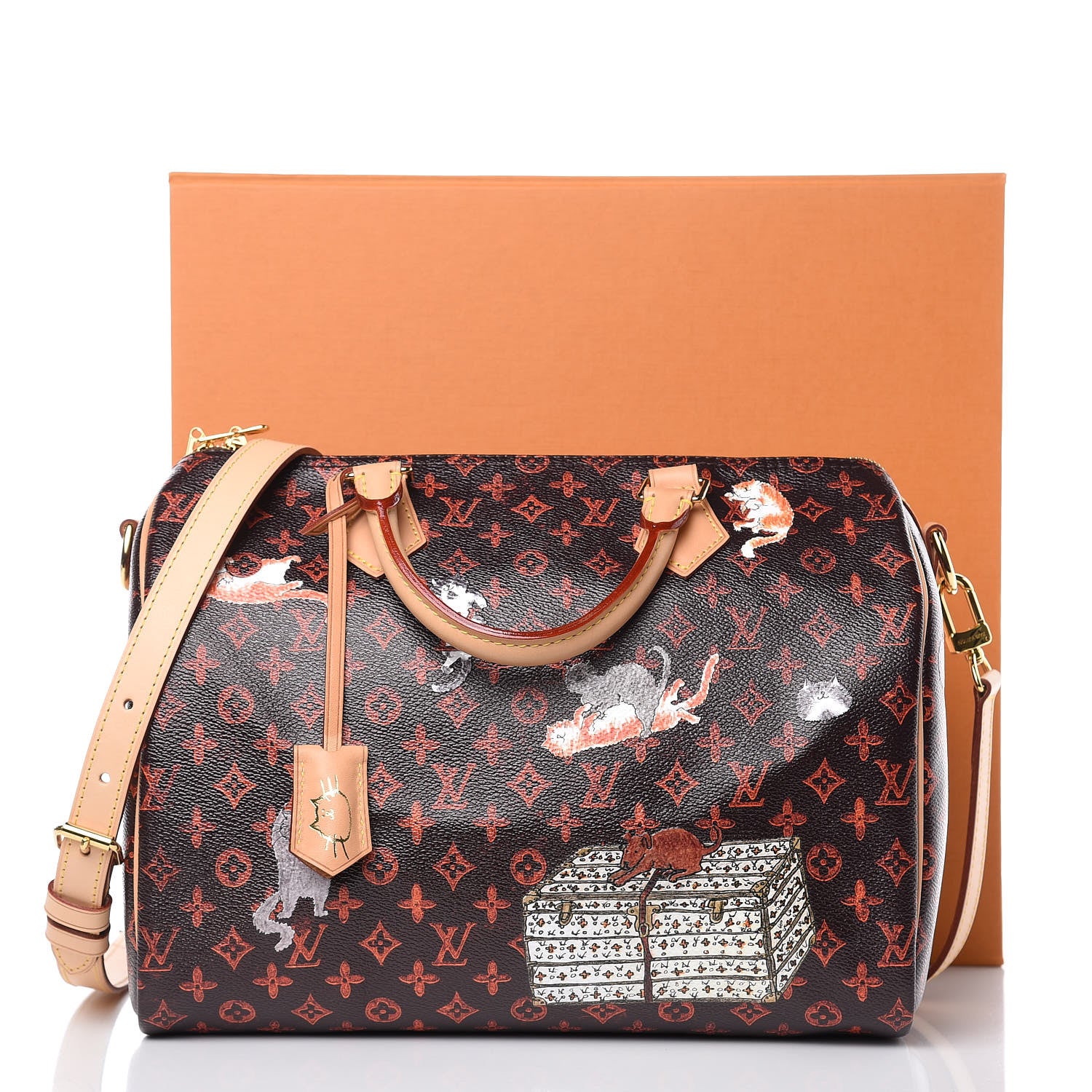 Louis Vuitton Catogram Speedy Bandouliere 30 Marron 11 of 11