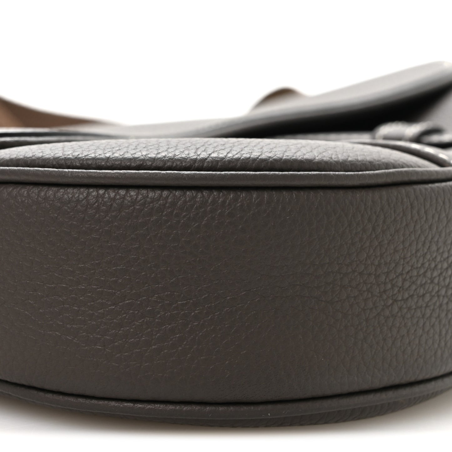 Grained Calfskin Mens Saddle Bag Ebony