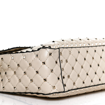 Valentino Garavani Nappa Maxi Rockstud Spike Shoulder Bag Light Ivory 8 of 10