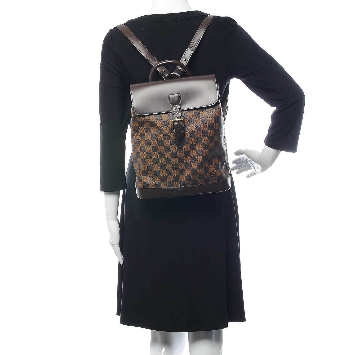 Louis Vuitton Damier Ebene Soho Backpack 2 of 8