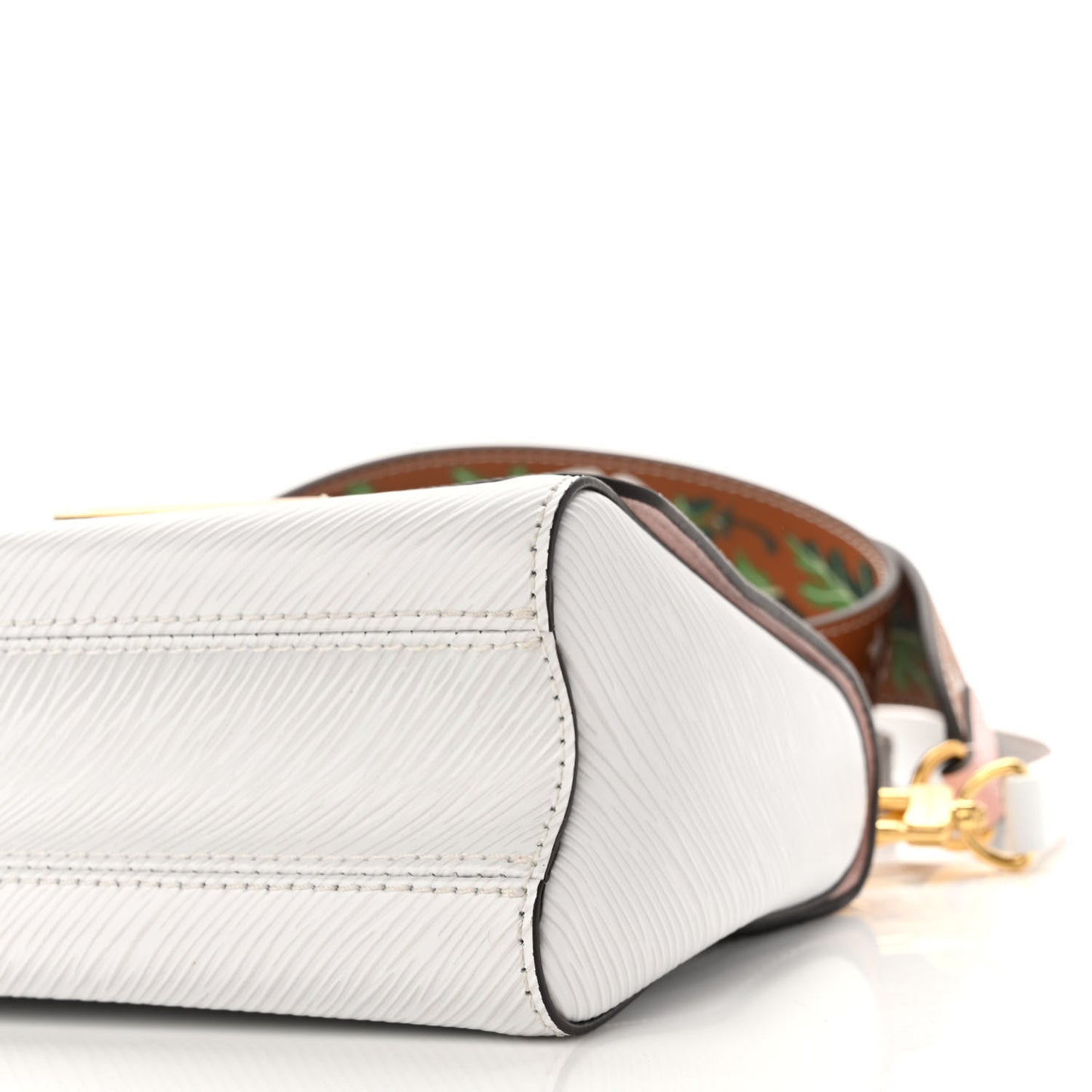 Epi Asnieres Flowers Twist Shoulder Bag PM White