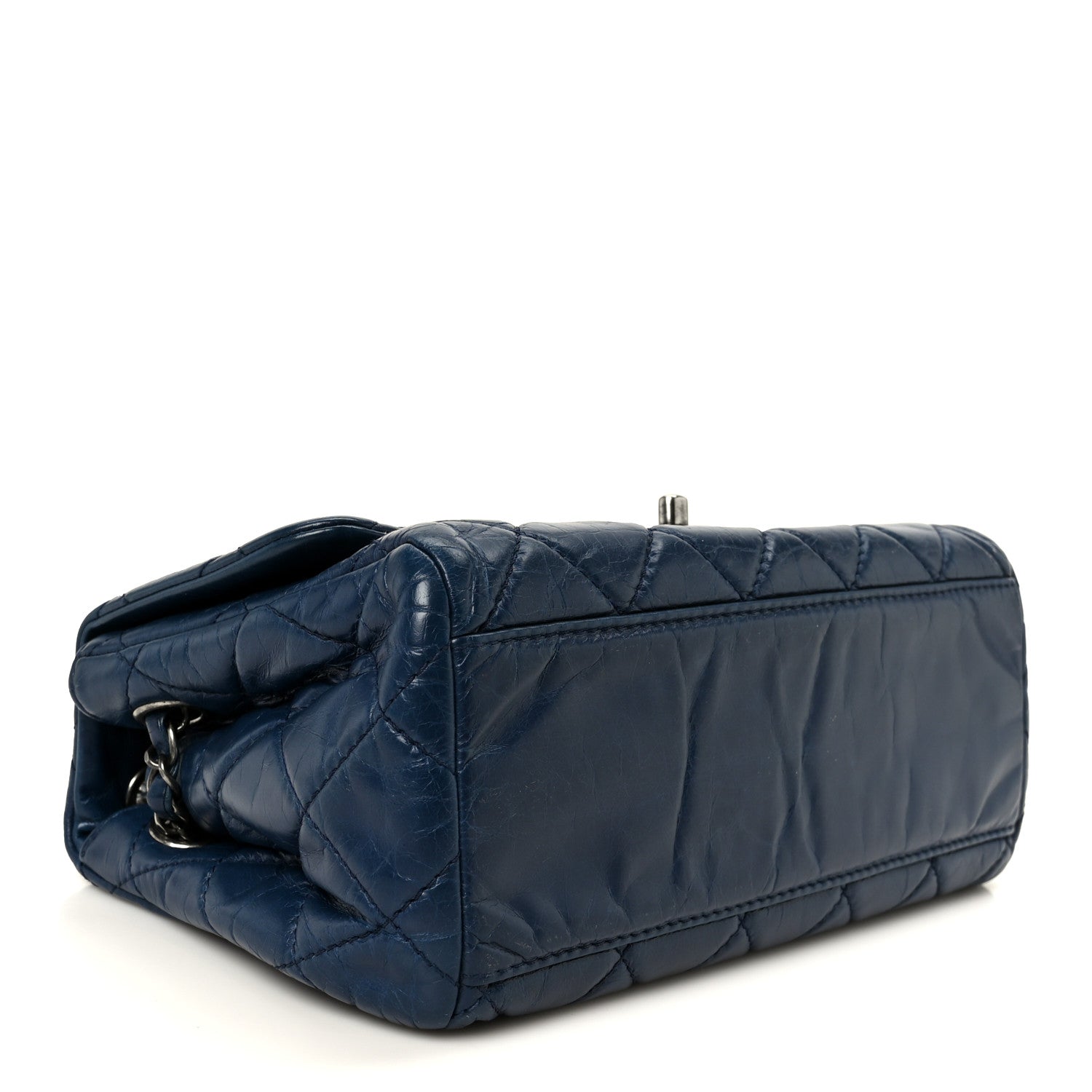 Chanel Glazed Calfskin Quilted Medium Coco Soft Flap Navy 4 of 11