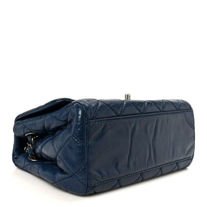 Chanel Glazed Calfskin Quilted Medium Coco Soft Flap Navy 4 of 11