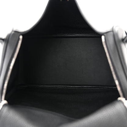 Hermes Taurillon Clemence Lindy 26 Black 5 of 12