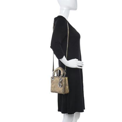 Christian Dior Metallic Lizard Mini Lady Dior Gold 2 of 11