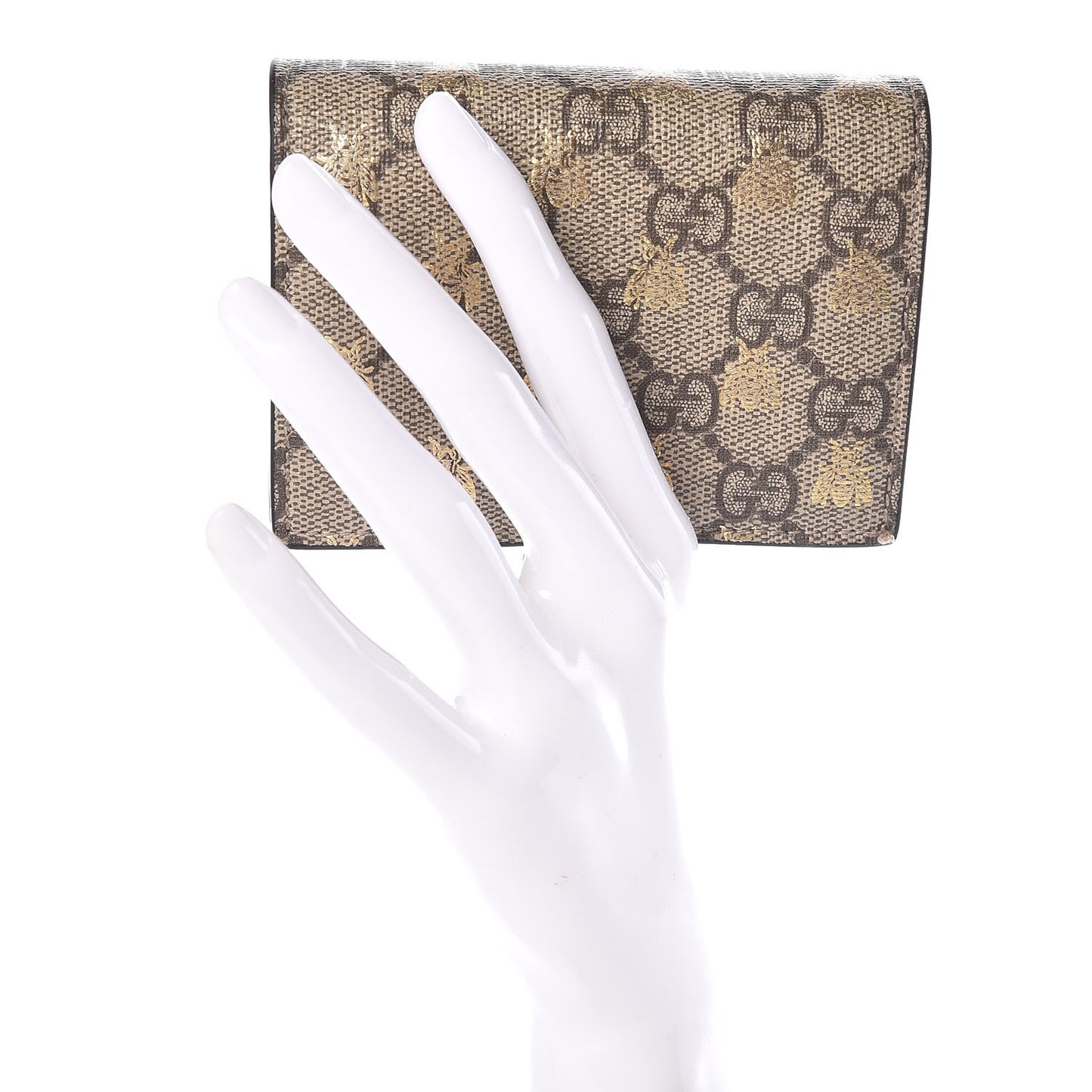 GG Supreme Monogram Bee Print Card Case