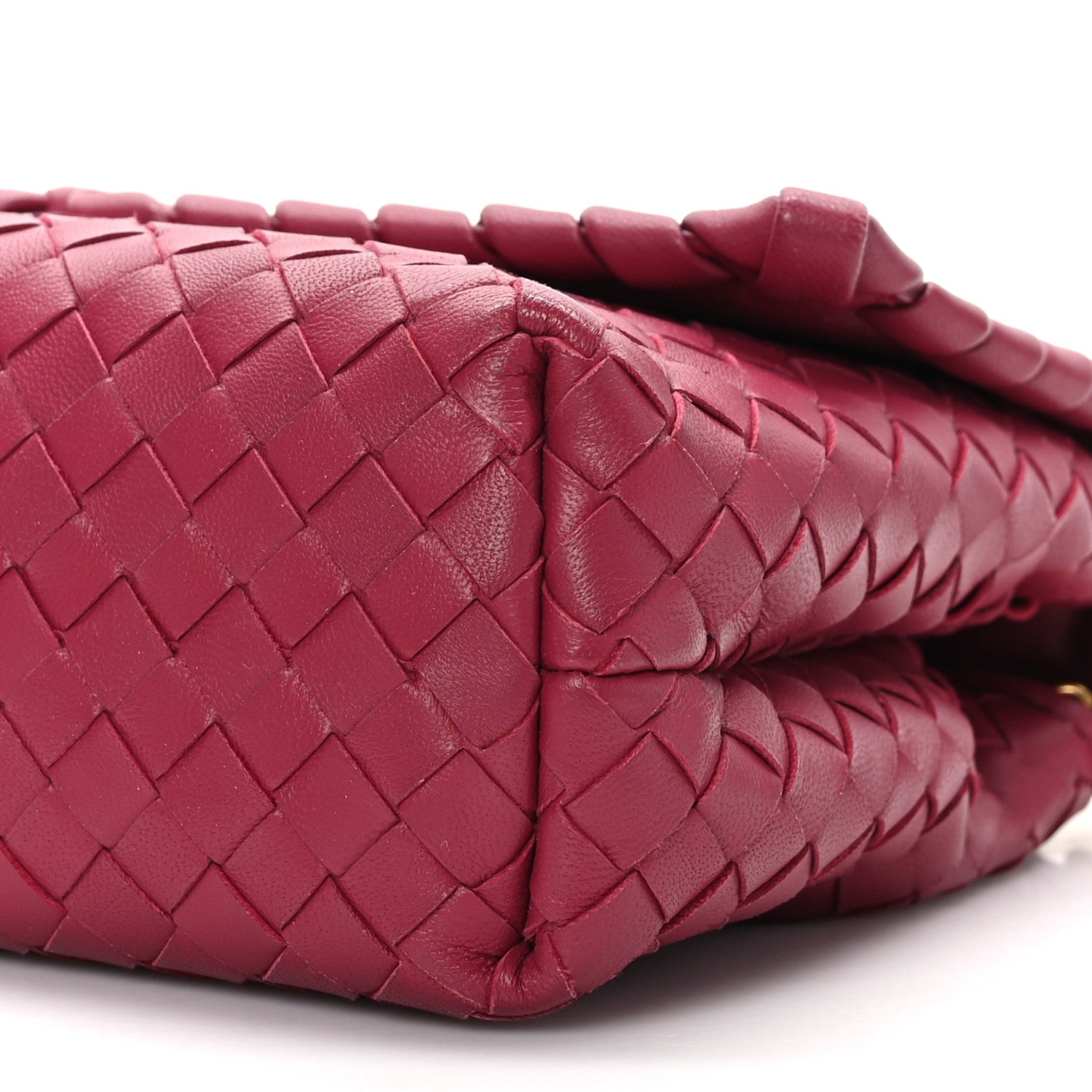 Bottega Veneta Nappa Intrecciato Baby Olimpia Shoulder Bag China Red 8 of 8